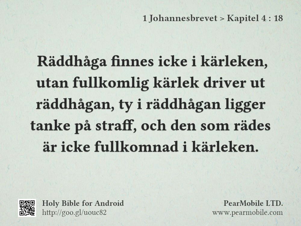 1 Johannesbrevet, Kapitel 4:18